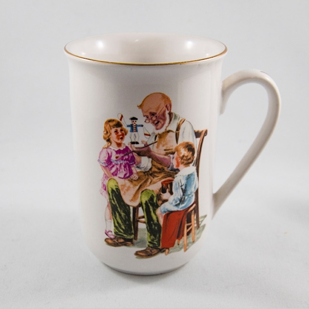 Norman Rockwell The Toymaker Vintage Mug in Box